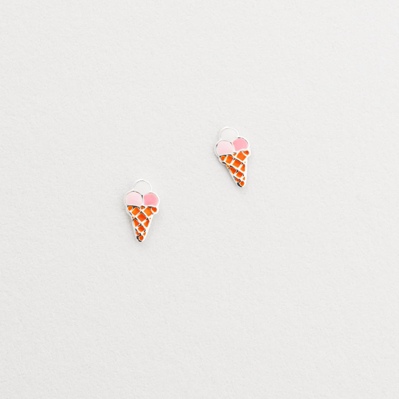 Sil enamel icecream stud earrings