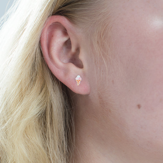 Sil enamel icecream stud earrings