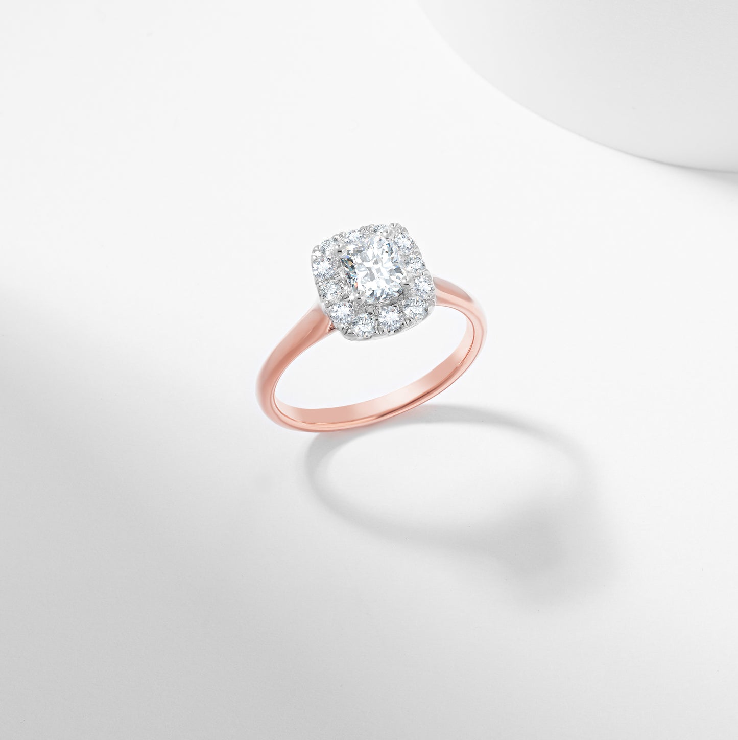 Cushion Diamond Halo Engagement Ring 1.1tdw