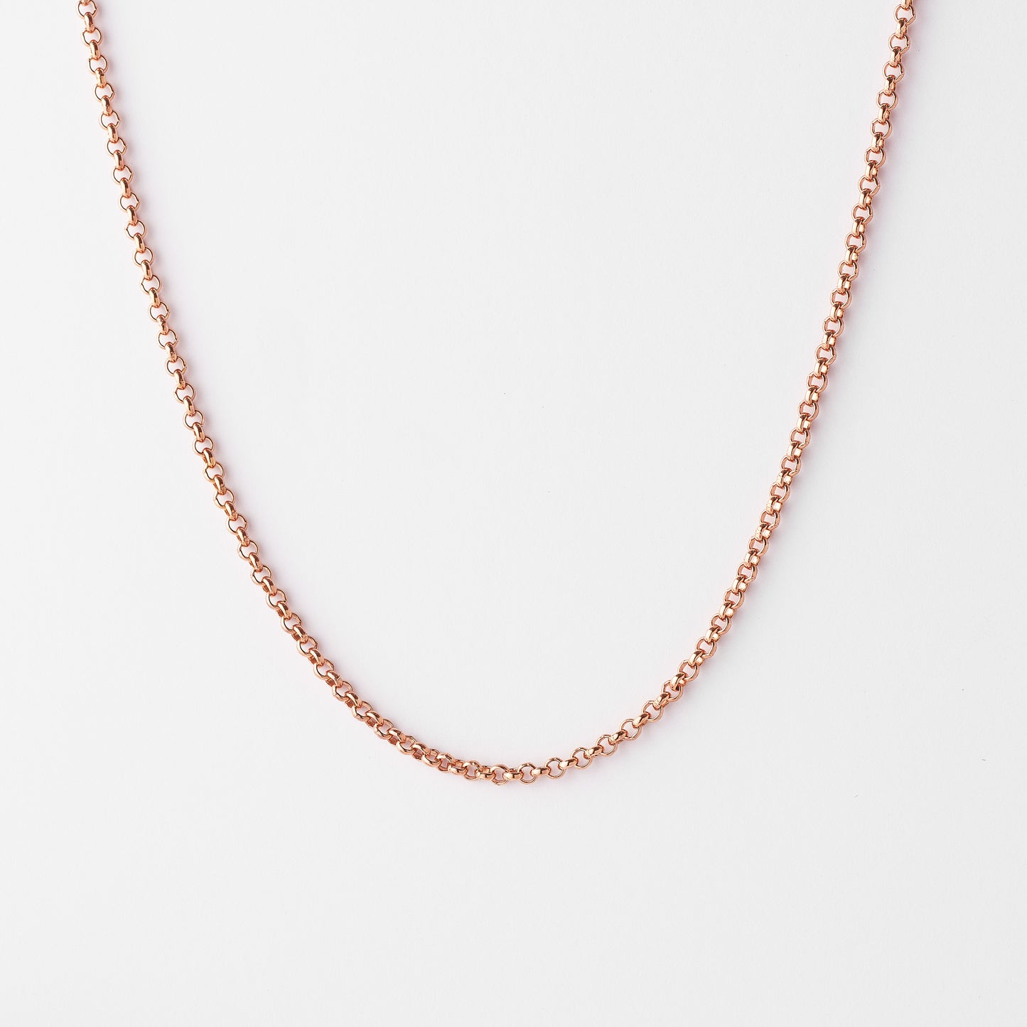 9K Rose Gold Round Belcher Chain