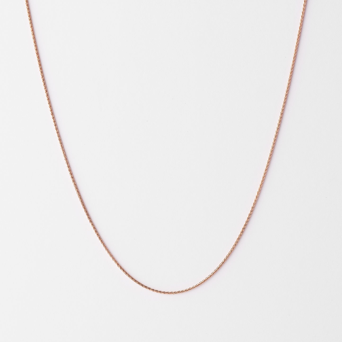 9K Rose Gold 55cm Magic Wheat Chain 0.8mm