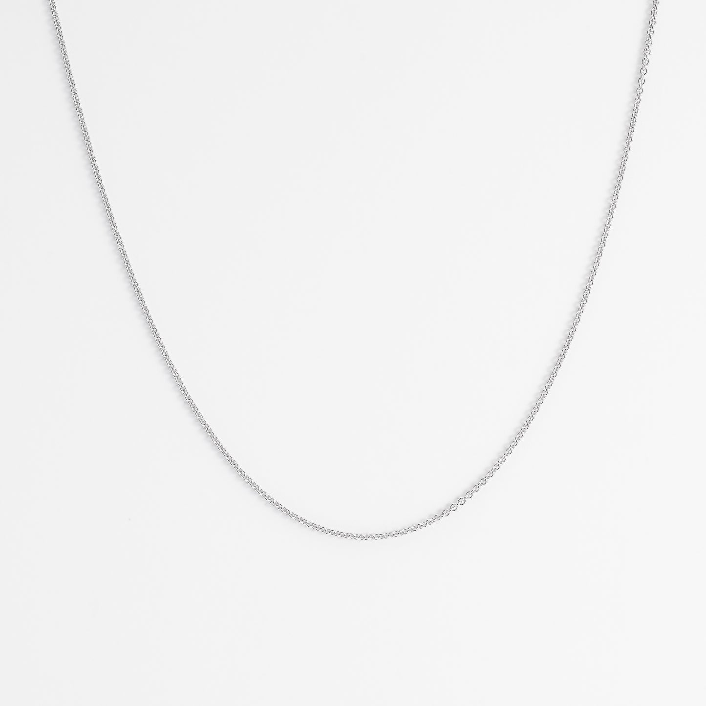 9K White Gold Cable Chain