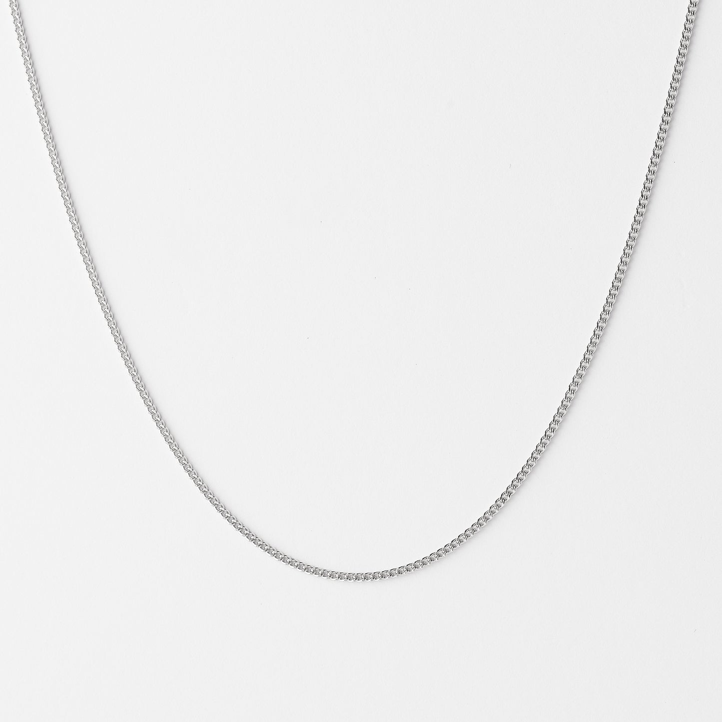 9K White Gold Diamond Cut Curb Chain
