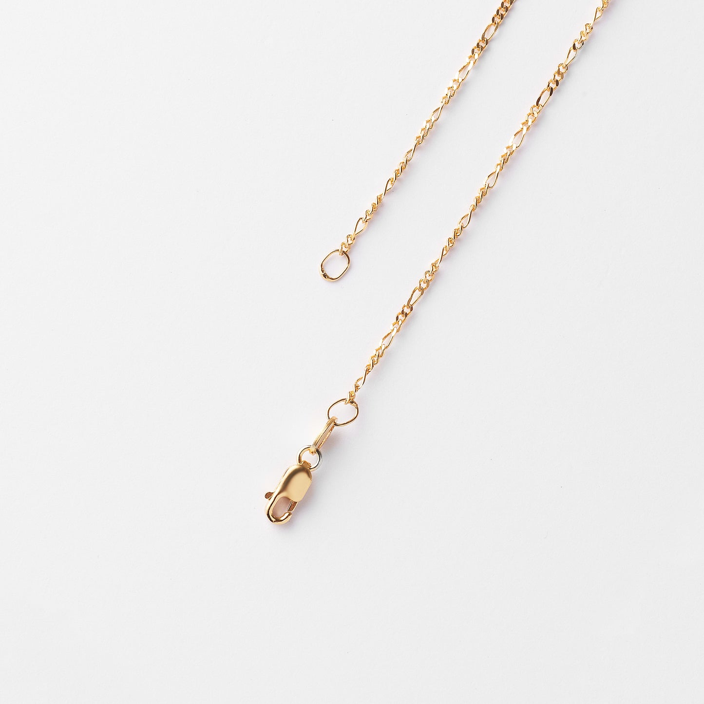9K Yellow Gold Diamond Cut 1+3 Figaro Chain