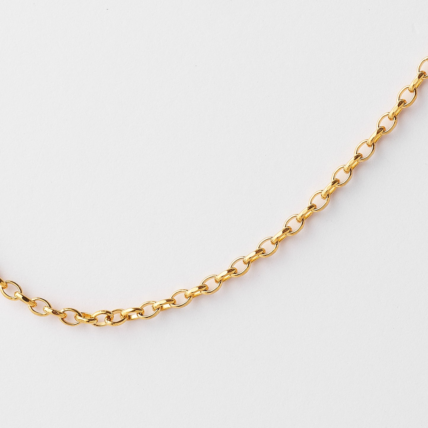 9K Yellow Gold Diamond Cut Oval Belcher Chain