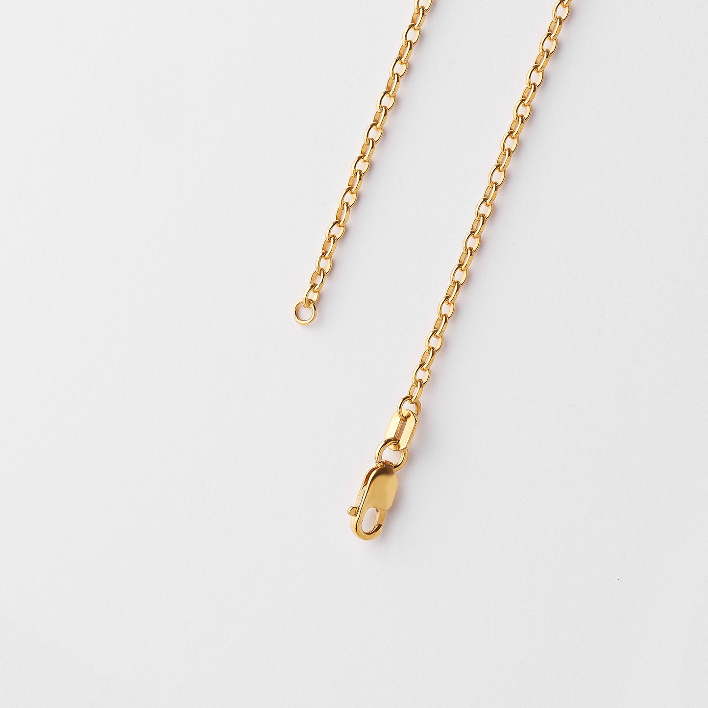 9K Yellow Gold Diamond Cut Oval Belcher Chain