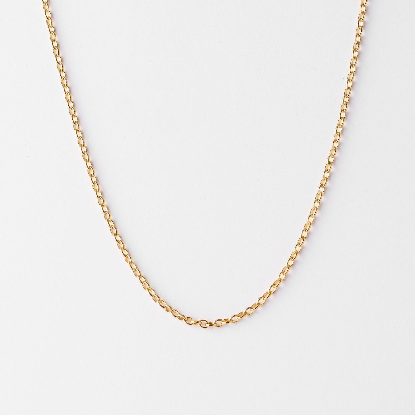 9K Yellow Gold Diamond Cut Oval Belcher Chain