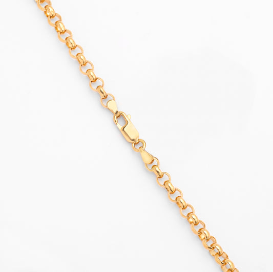 9K Yellow Gold 50cm Round Belcher Chain 5.1mm