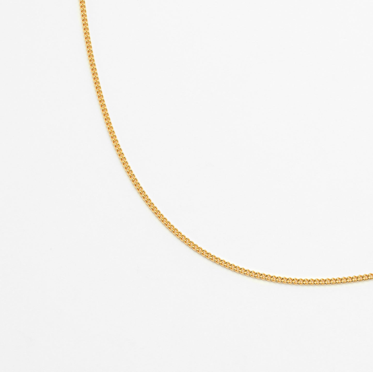 9K Yellow Gold Round Curb Link Chain
