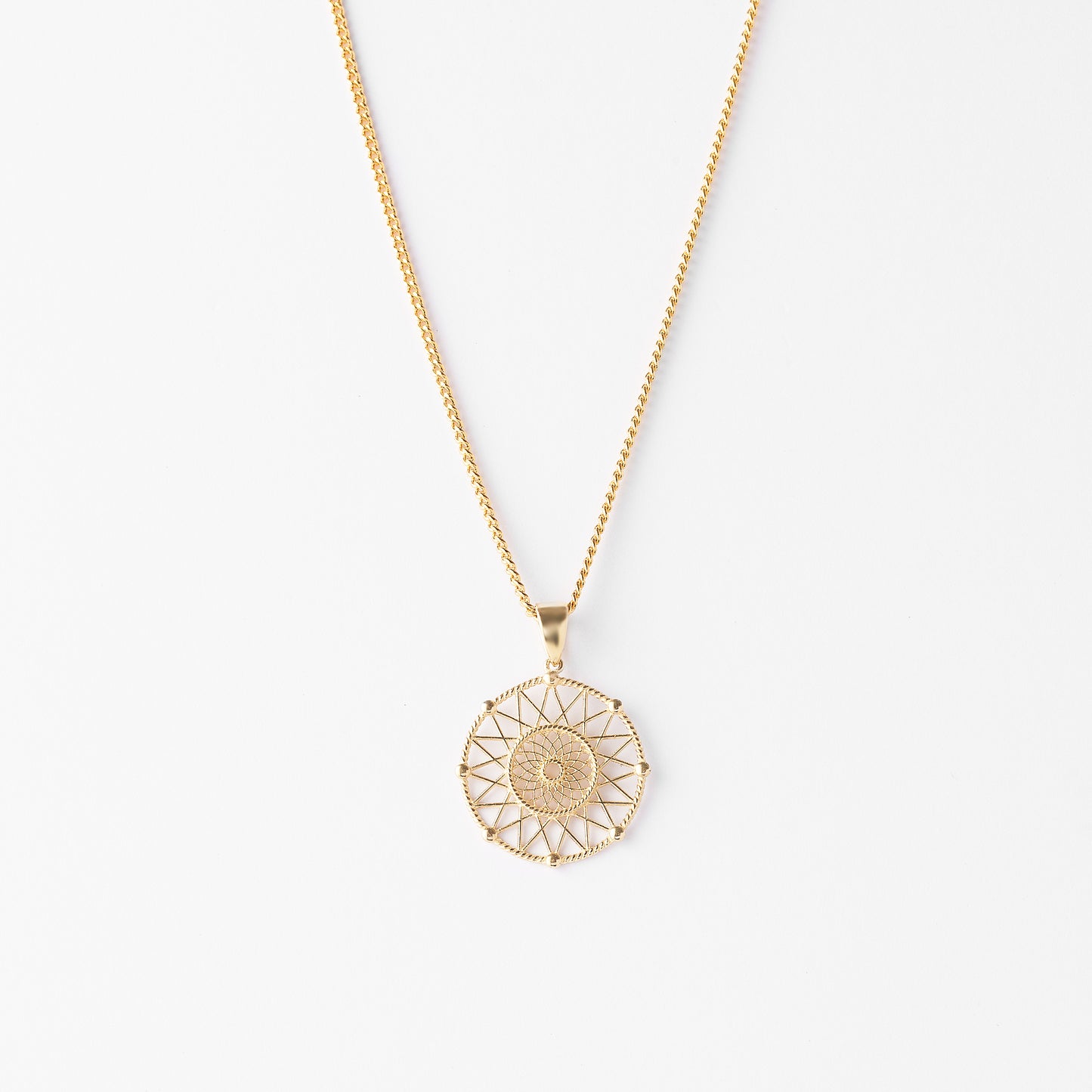 9K Yellow Gold Dreamcatcher Pendant