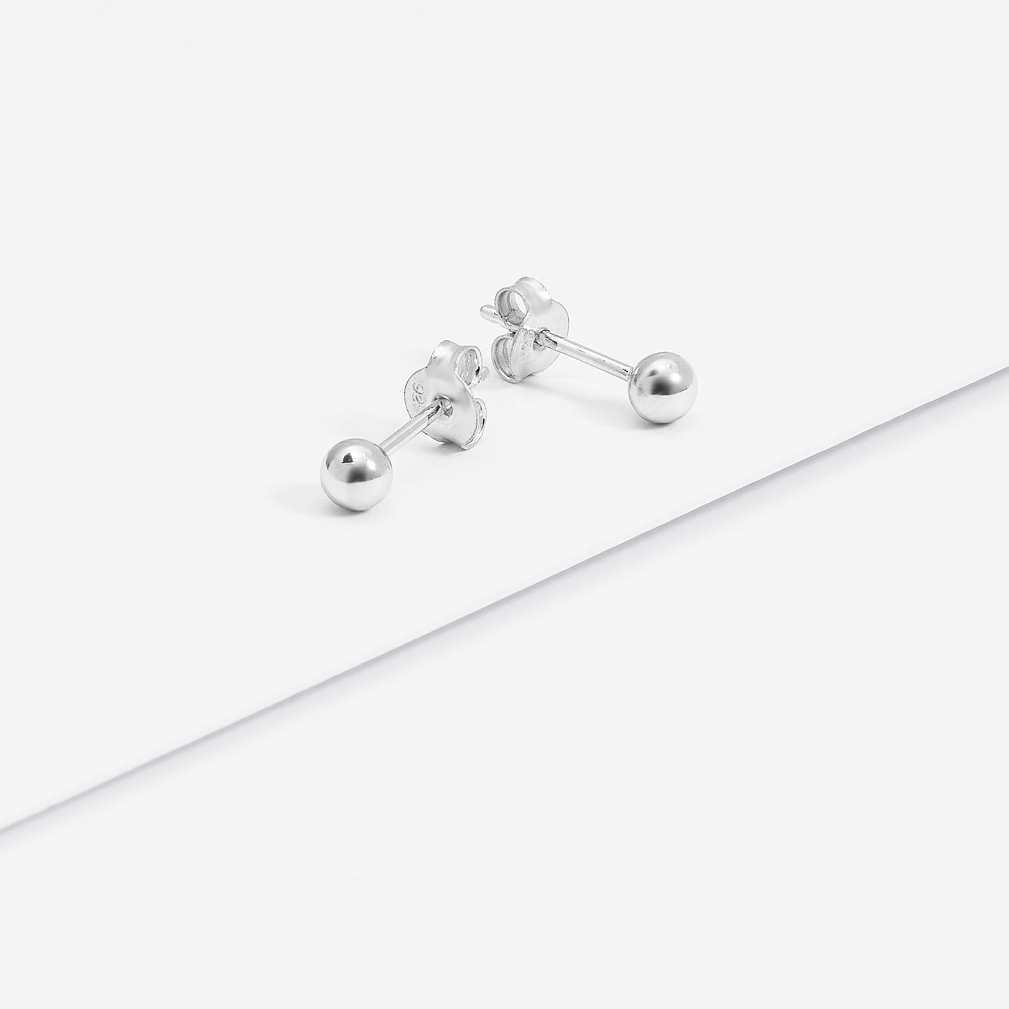 Sterling Silver Ball Stud Earrings