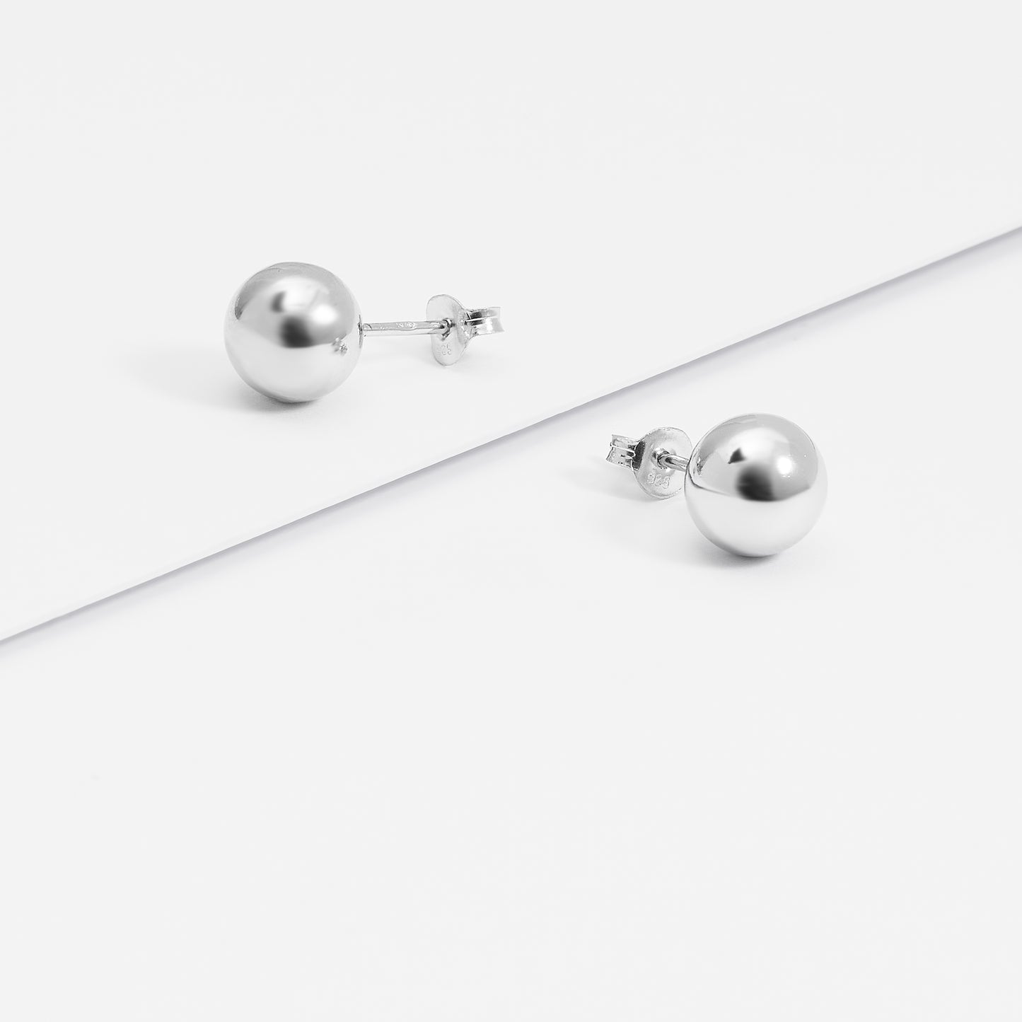 Sterling Silver Ball Stud Earrings