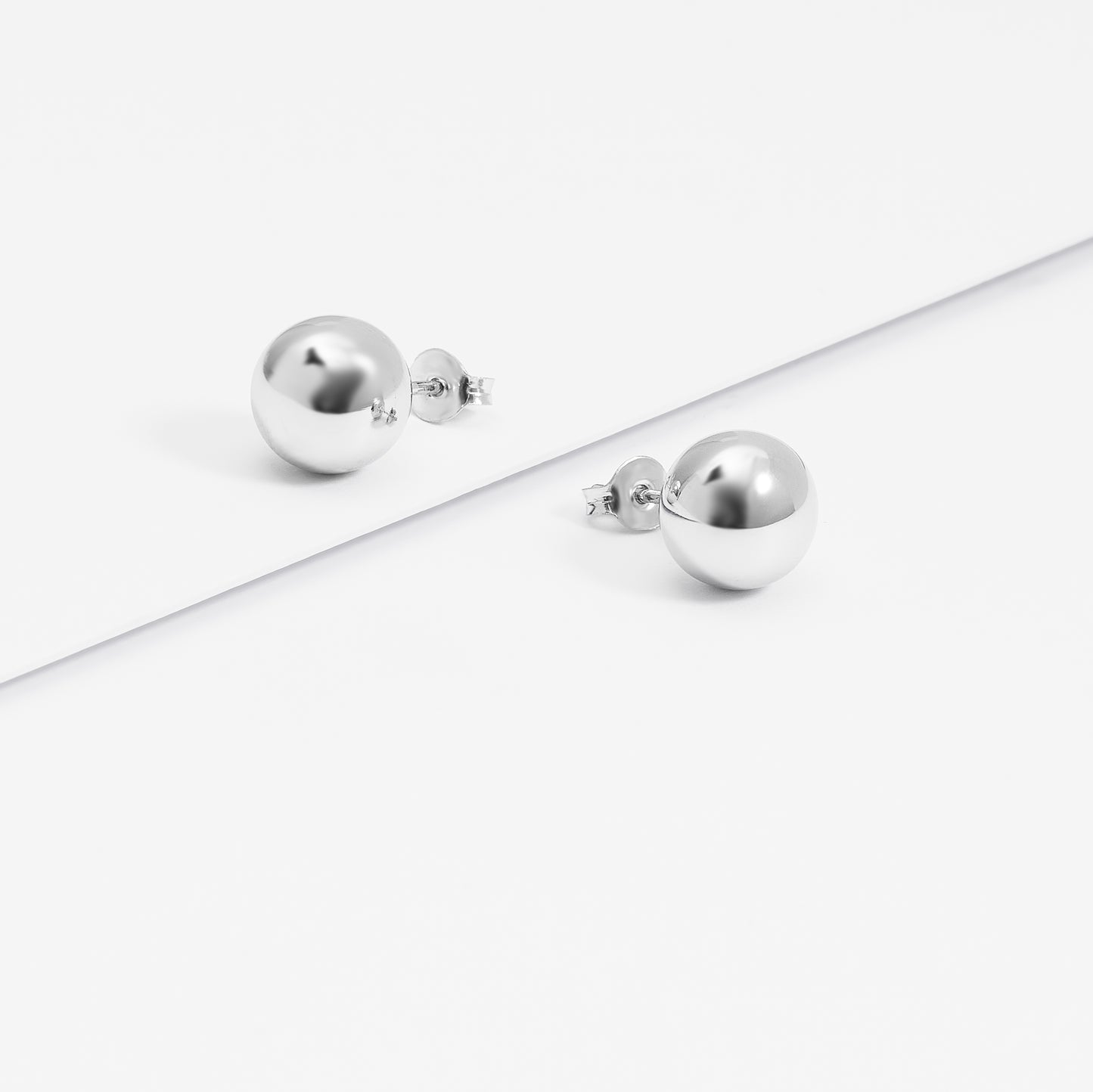 Sterling Silver Ball Stud Earrings