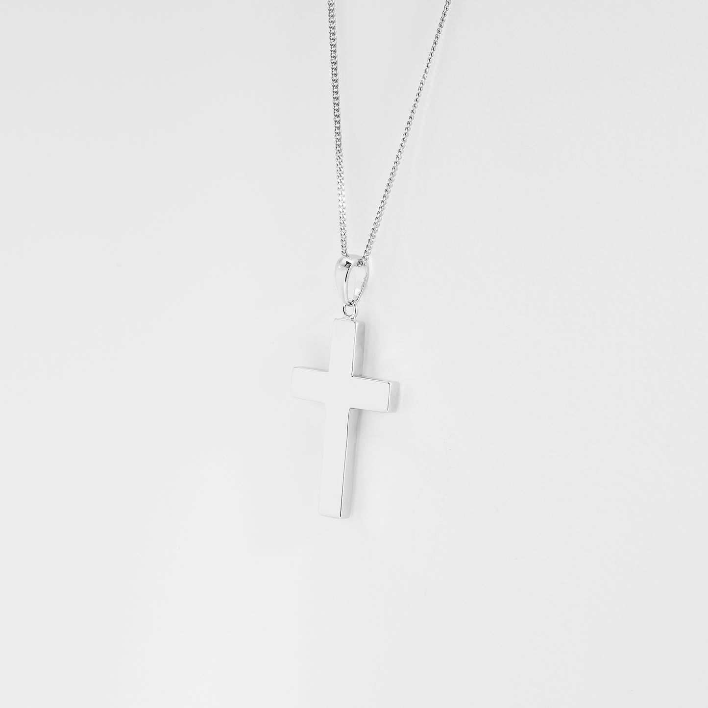 Sterling Silver Solid Plain Cross Pendant 18x27mm