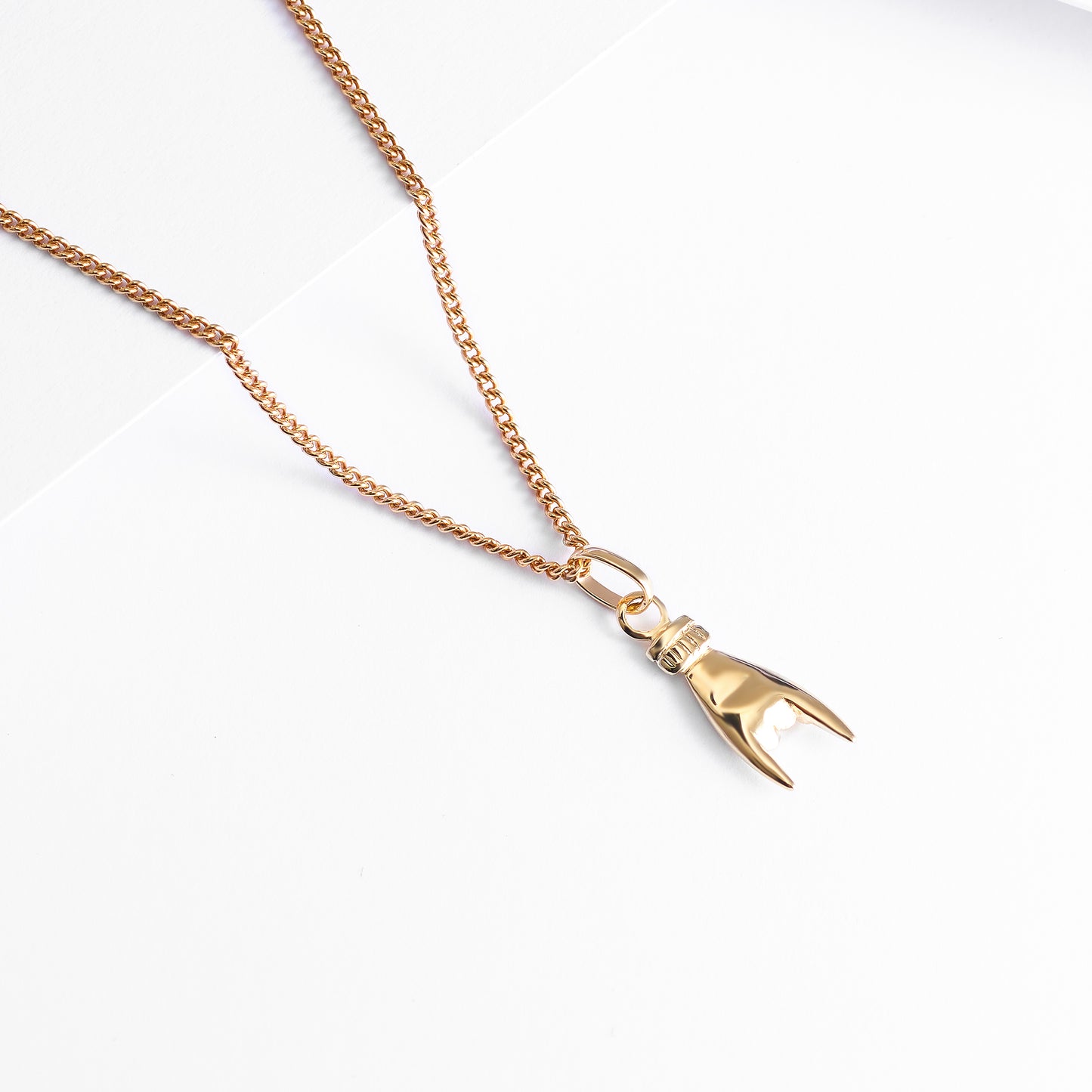 9K Yellow Gold Hand Pendant