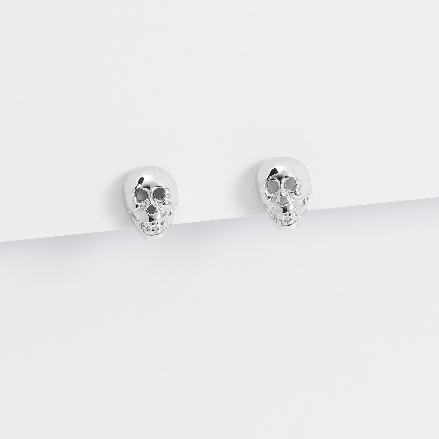 Sterling Silver Skull Stud Earrings