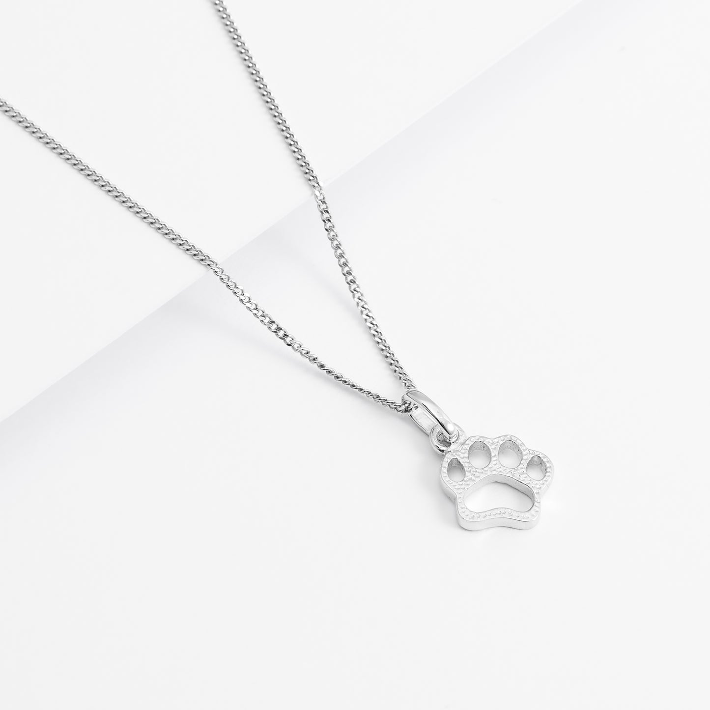 Sterling Silver Paw Print Pendant