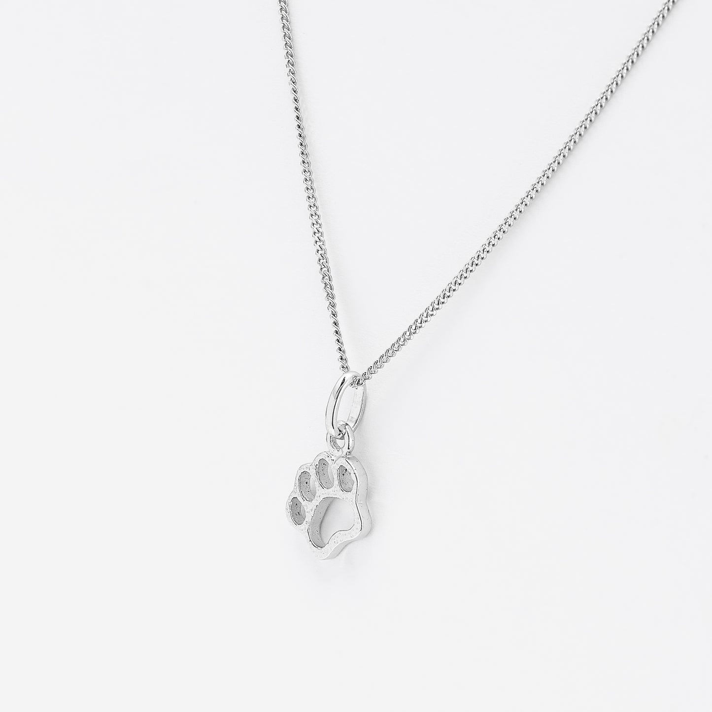 Sterling Silver Paw Print Pendant