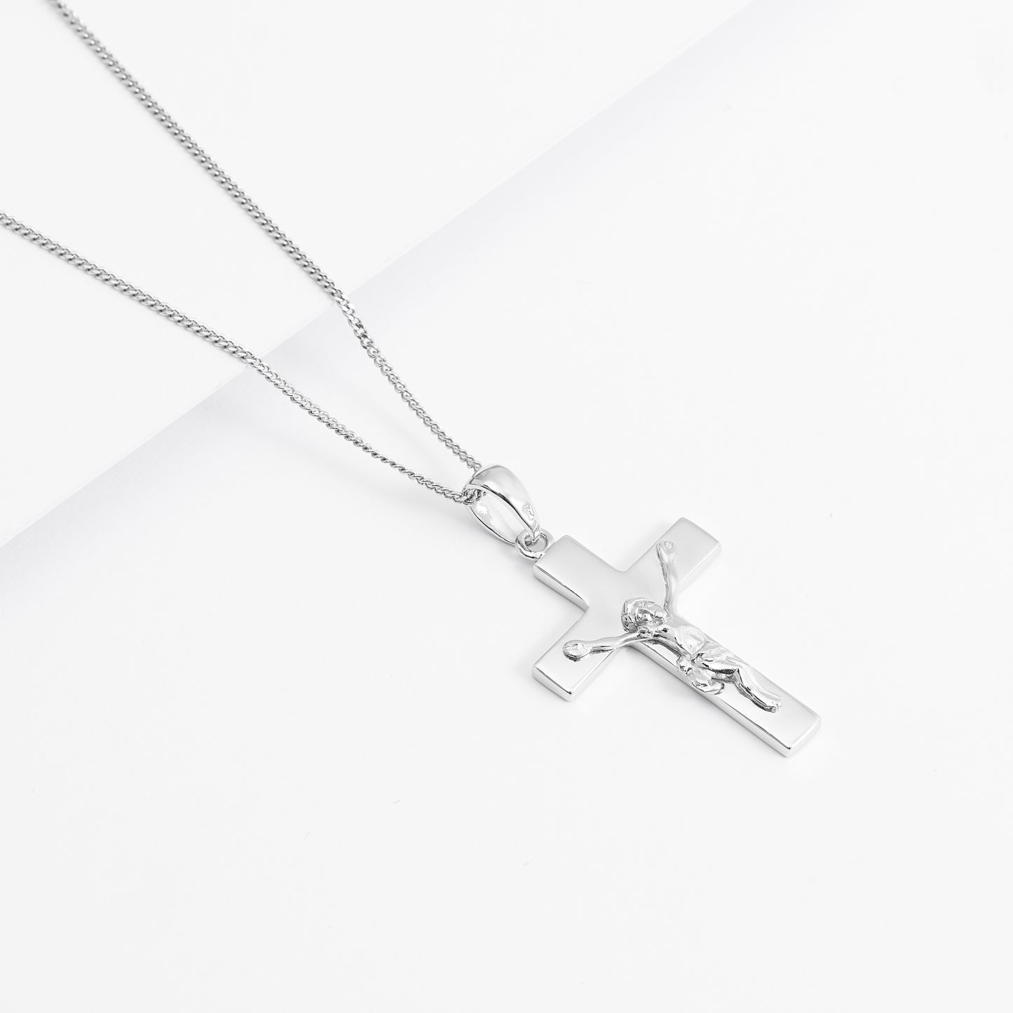 Sterling Silver Crucifix Pendant 17x25mm