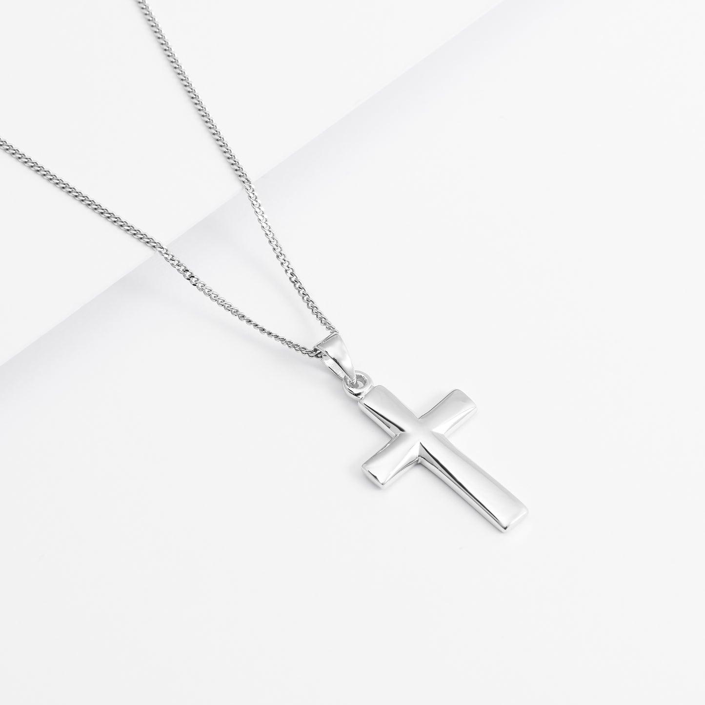 Sterling Silver Plain Cross Pendant 20x13mm