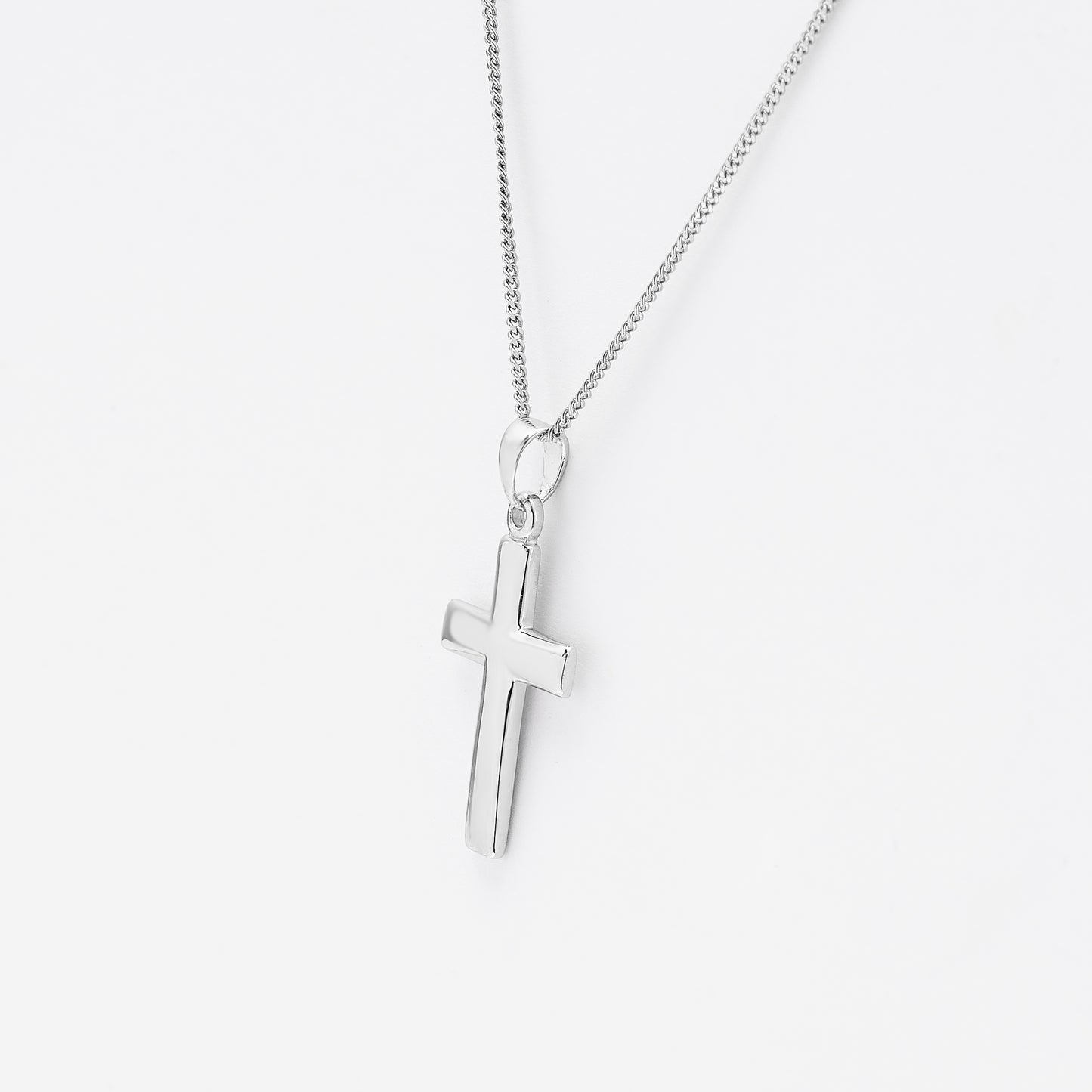 Sterling Silver Plain Cross Pendant 20x13mm