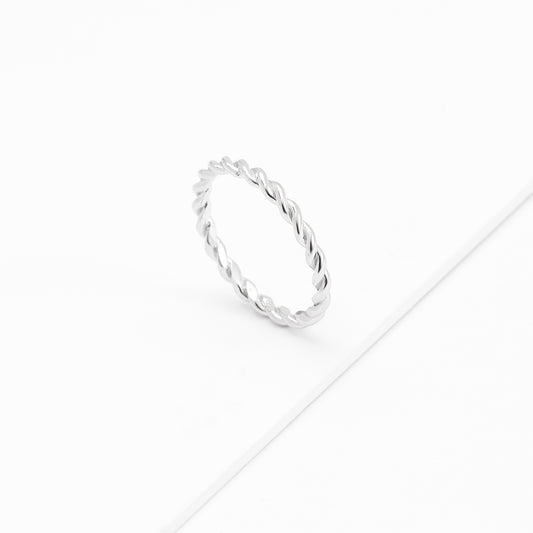 Sterling Silver Twist Band Ring