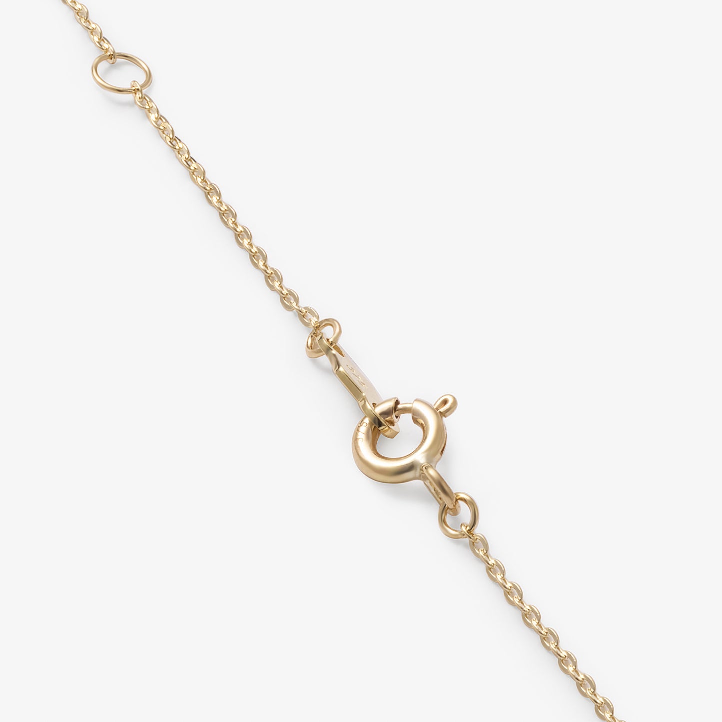 9K Yellow Gold Marquise Zirconia Station Necklace 45cm