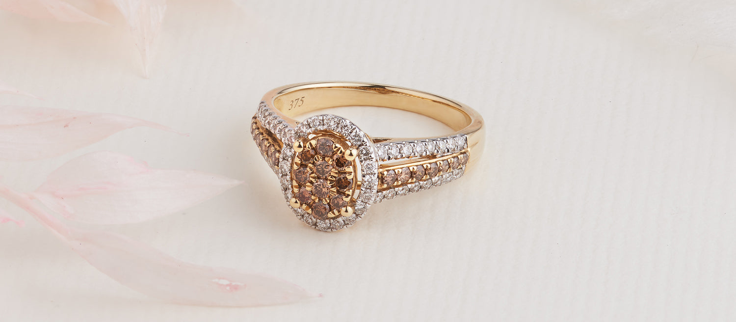 Champagne Diamond Engagement Rings