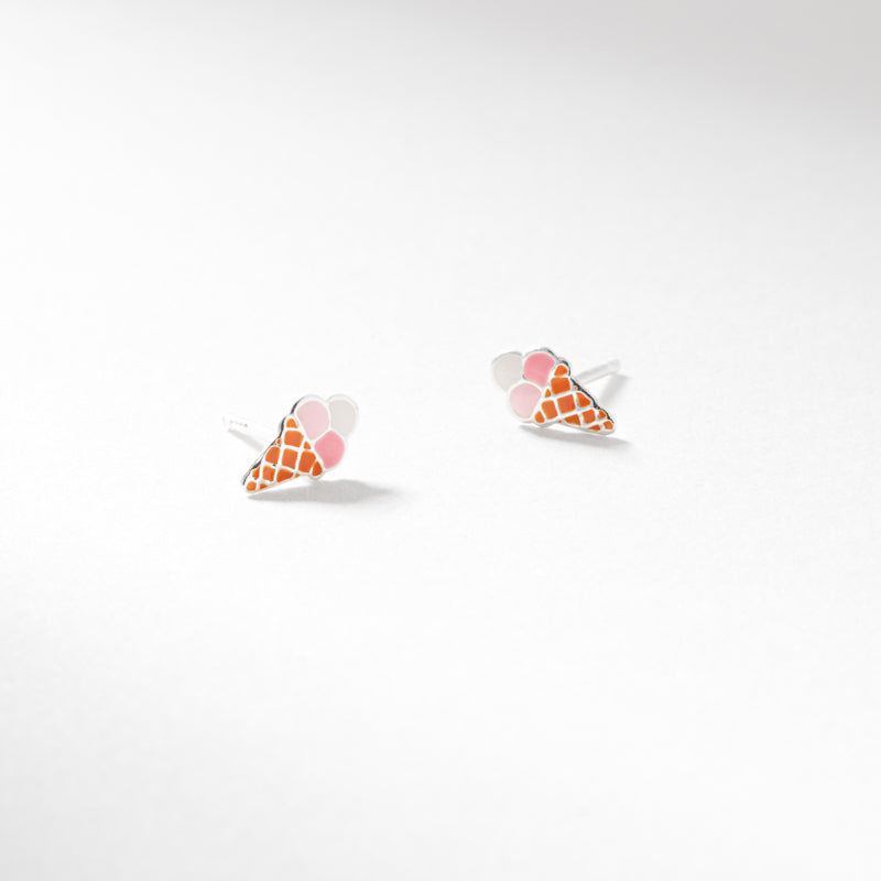 Sil enamel icecream stud earrings