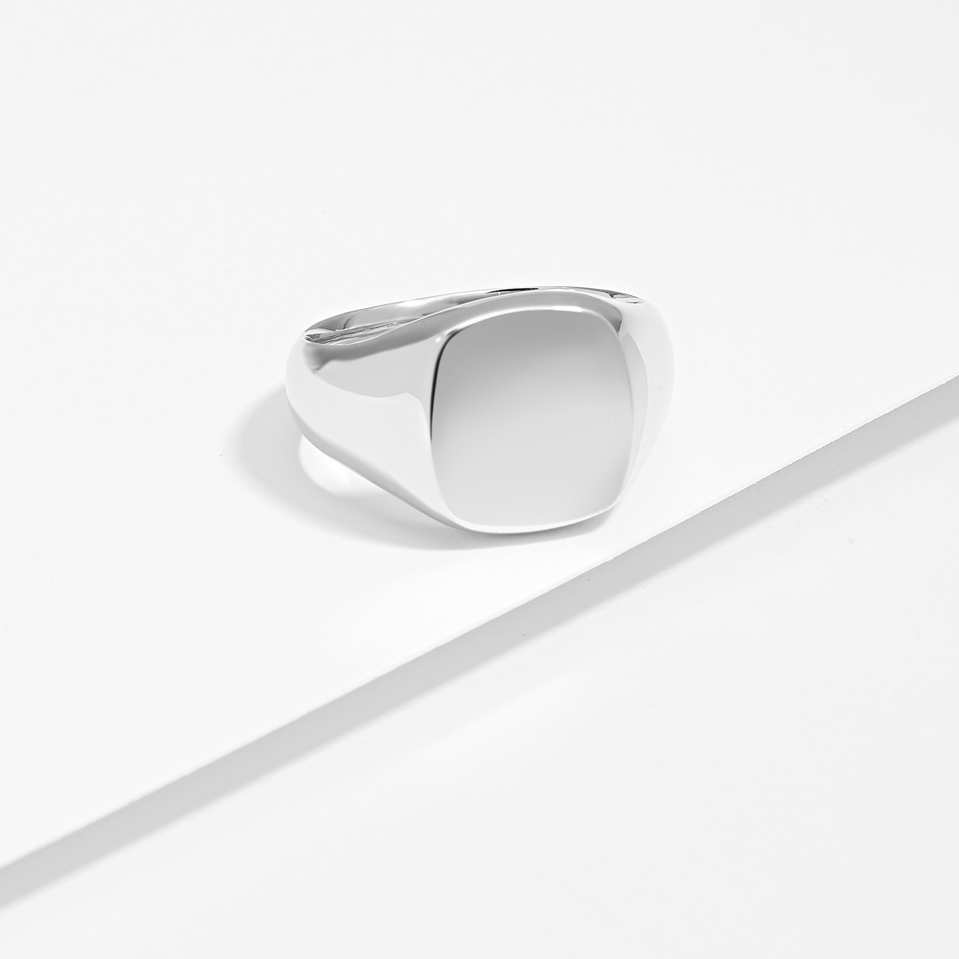 Sterling Silver Rounded Rectangle Flat Top Signet Ring – Simon Curwood ...