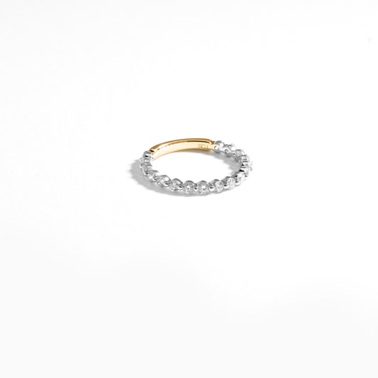 18K Yellow And White Gold 0.58tdw Diamond Floating Wedding Ring