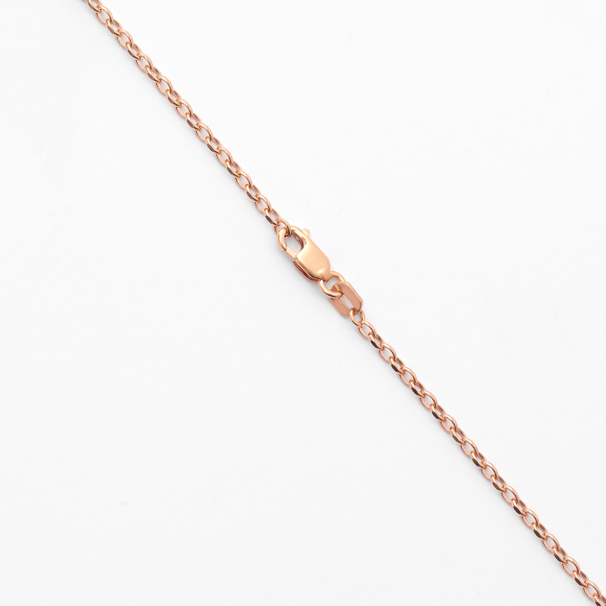 9K Rose Gold Diamond Cut Oval Belcher Chain