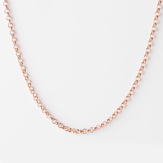 9K Rose Gold Round Belcher Chain