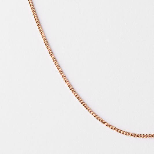 9K Rose Gold Diamond Cut Curb Chain