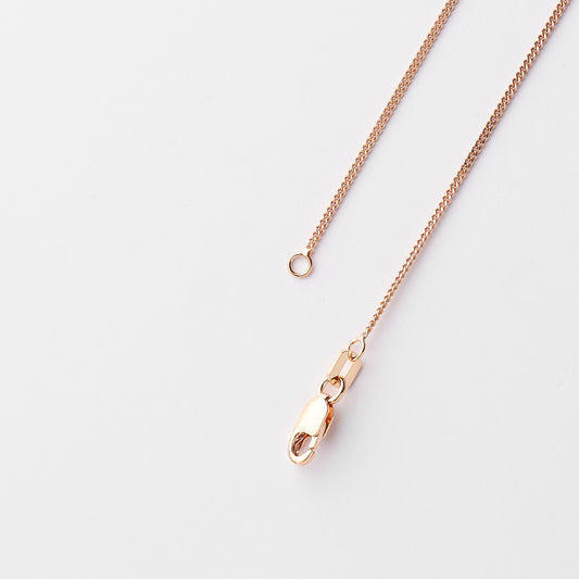 9K Rose Gold Diamond Cut Curb Chain