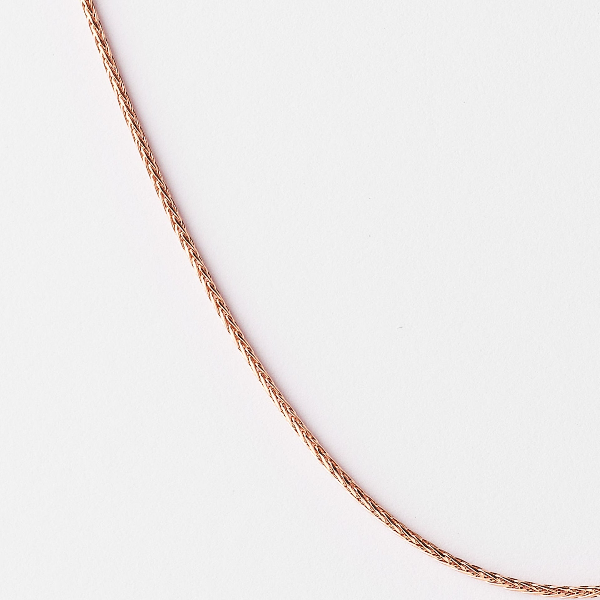 9K Rose Gold 55cm Magic Wheat Chain 0.8mm