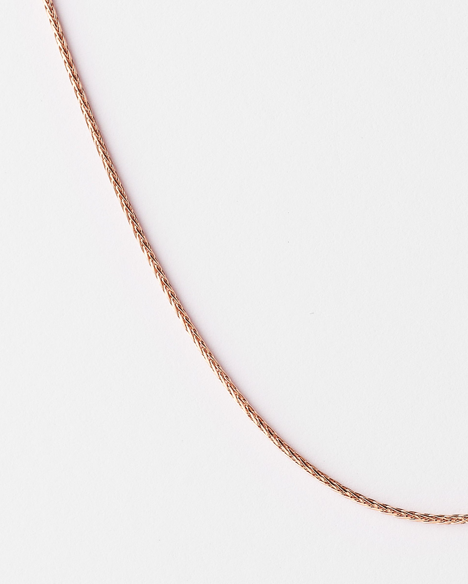 9K Rose Gold 55cm Magic Wheat Chain 0.8mm