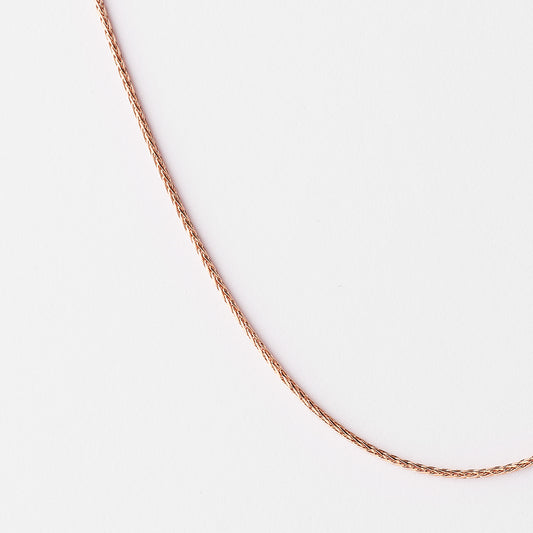 9K Rose Gold 55cm Magic Wheat Chain 0.8mm