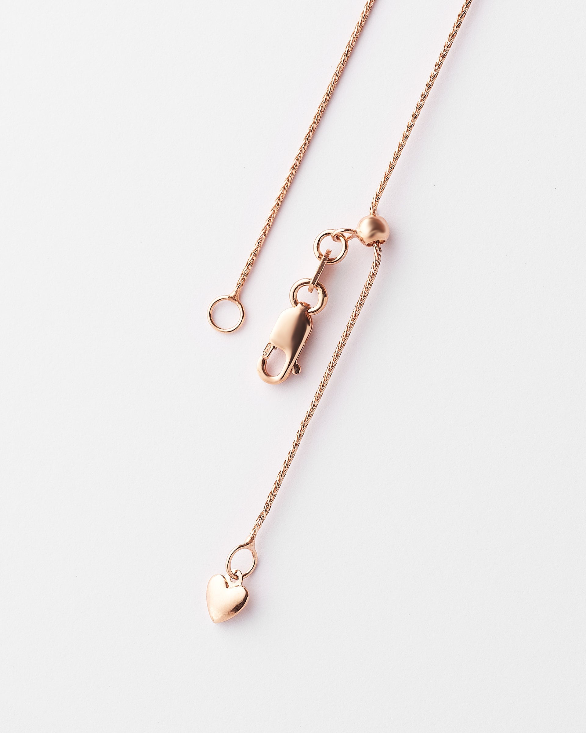 9K Rose Gold 55cm Magic Wheat Chain 0.8mm
