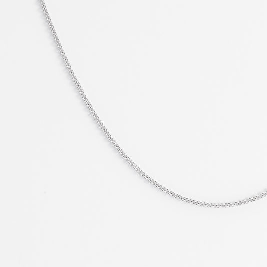 9K White Gold Cable Chain