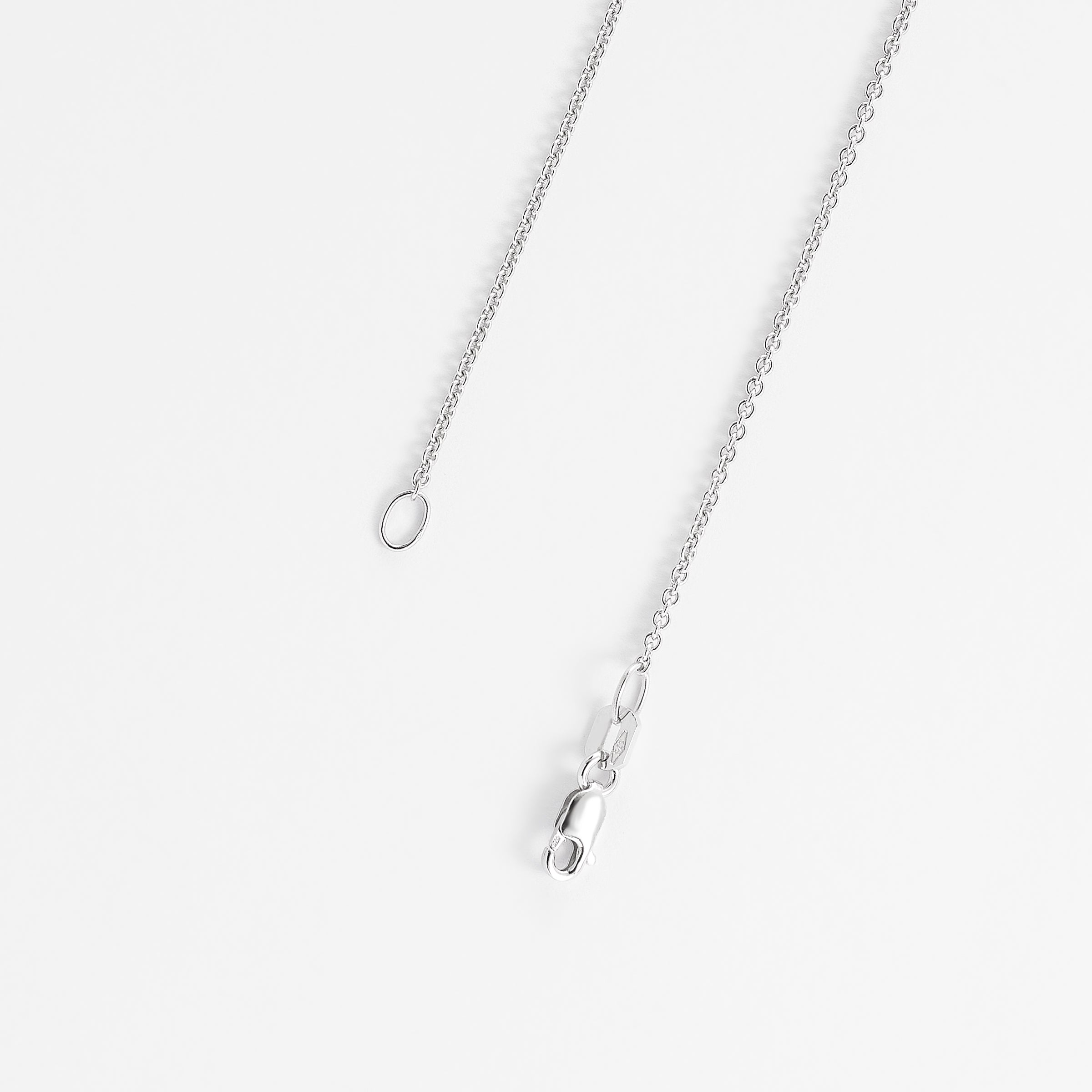 9K White Gold Cable Chain