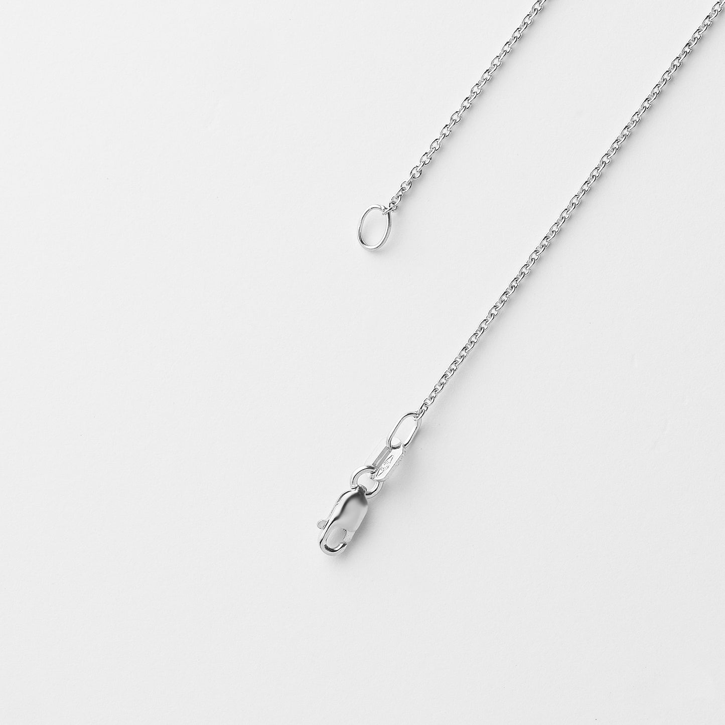 9K White Gold Cable Chain