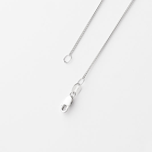 9K White Gold Diamond Cut Curb Chain