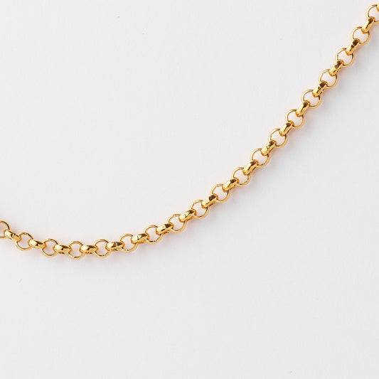 9K Yellow Gold Round Belcher Chain