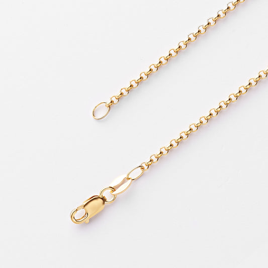 9K Yellow Gold Round Belcher Chain