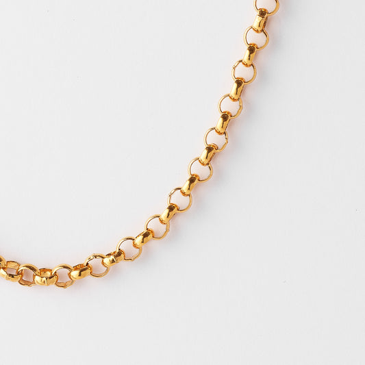 9K Yellow Gold 60cm Round Belcher Chain 3.4mm