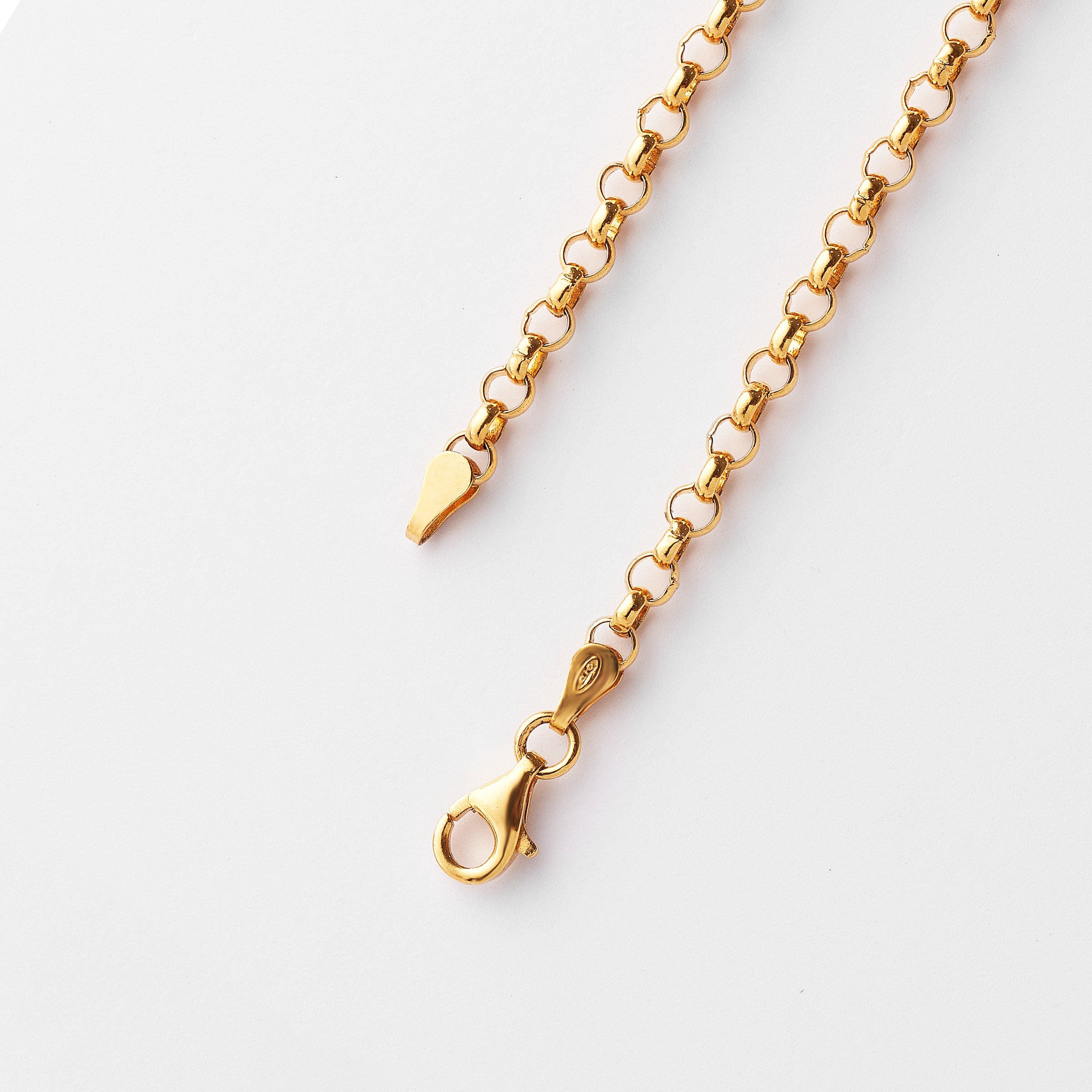 9K Yellow Gold 60cm Round Belcher Chain 3.4mm