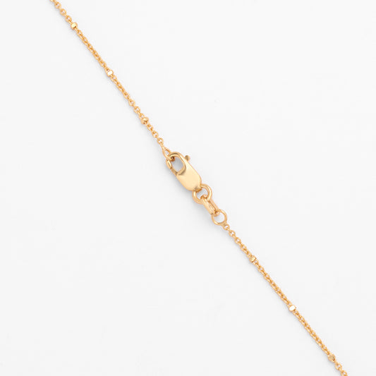 9K Yellow Gold 50cm Tight Squared Ball Cable Chain 1.5mm