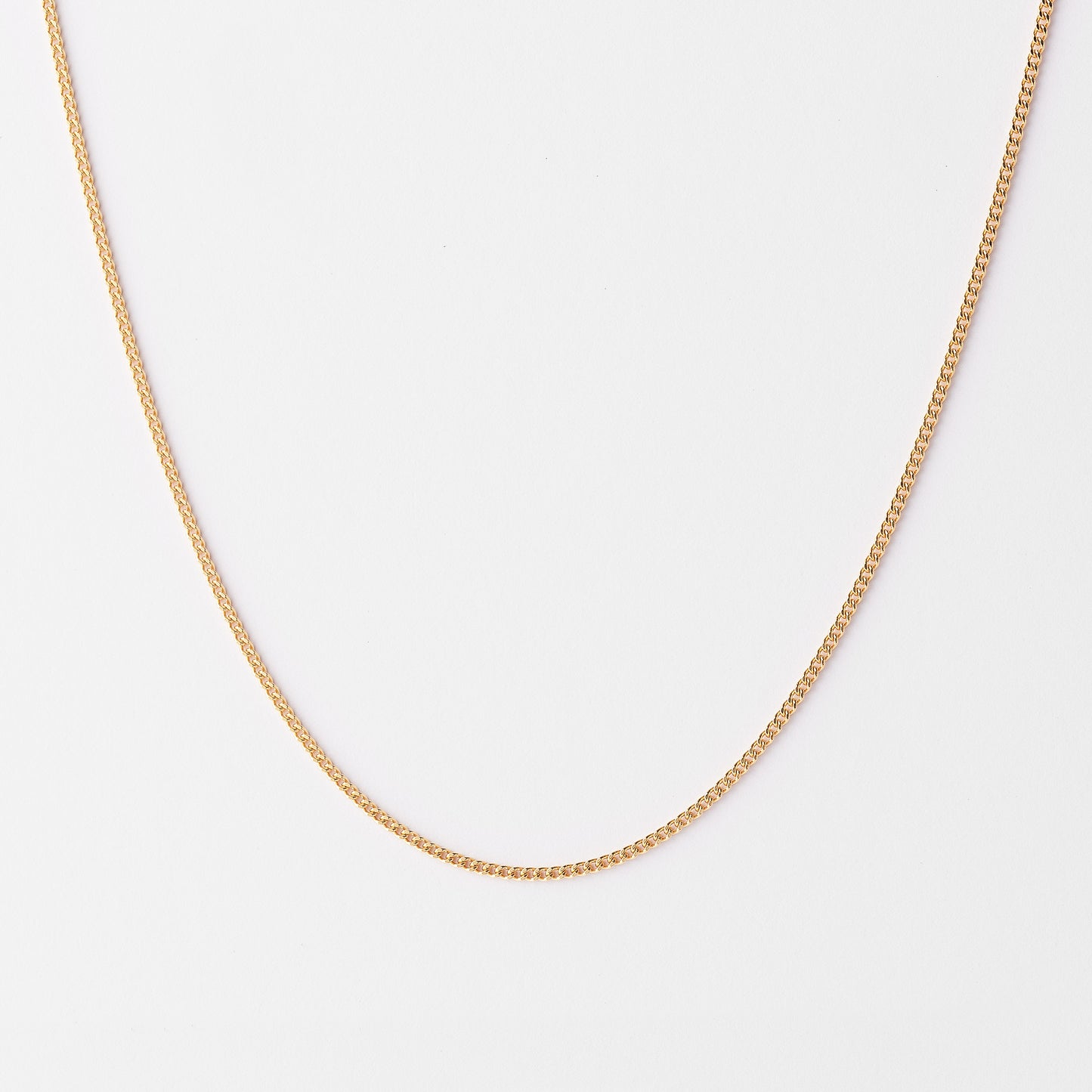 9K Yellow Gold Diamond Cut Curb Chain 40cm