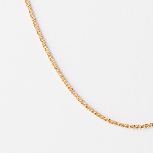 9K Yellow Gold Diamond Cut Curb Chain 40cm